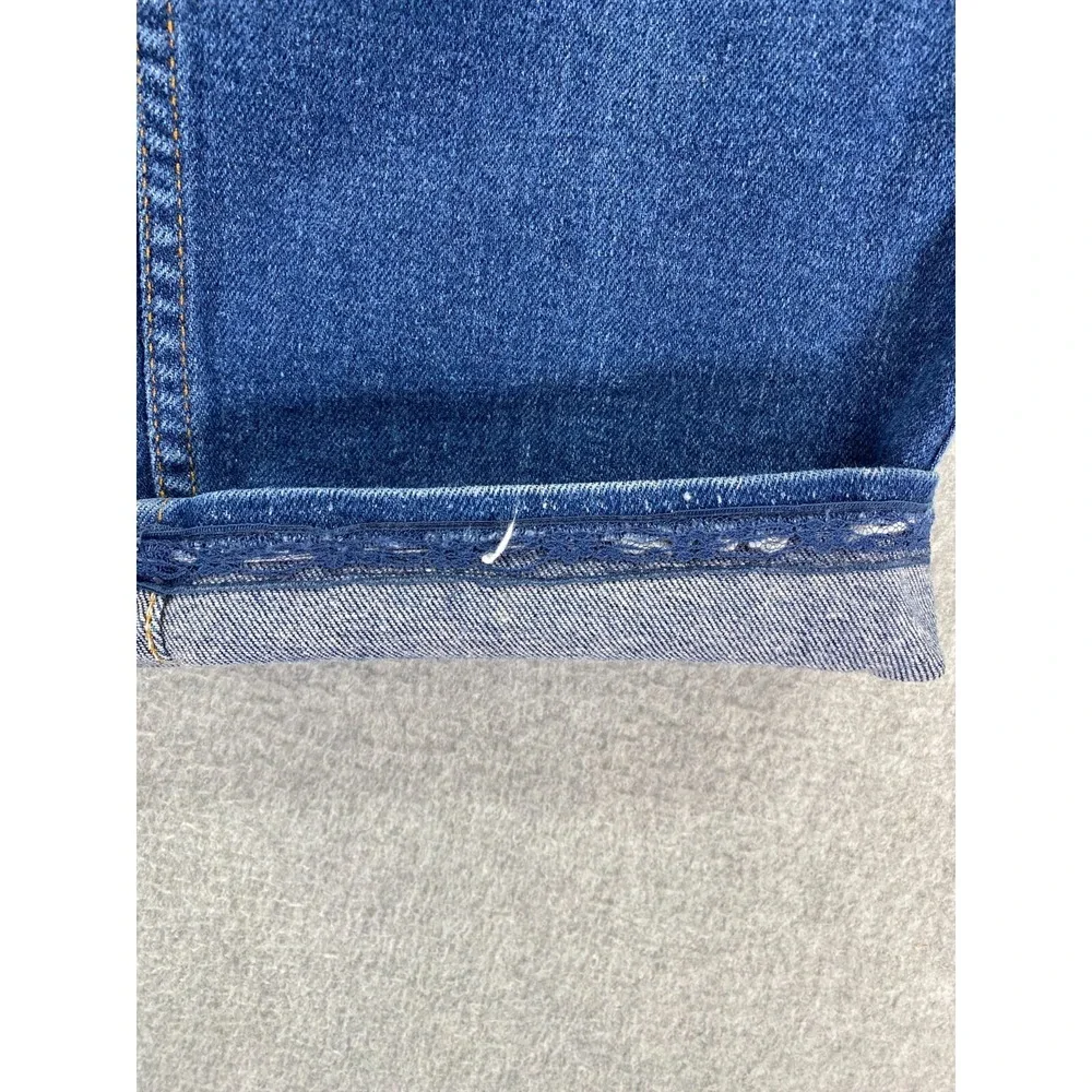 Vintage Levi's With‎ A Skosh Orange Tab Mens Sz 34x25 Blue Leather Pocket Patch